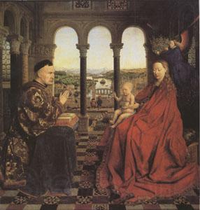 Jan Van Eyck The Virgin of Chancellor Rolin (mk05) Spain oil painting art